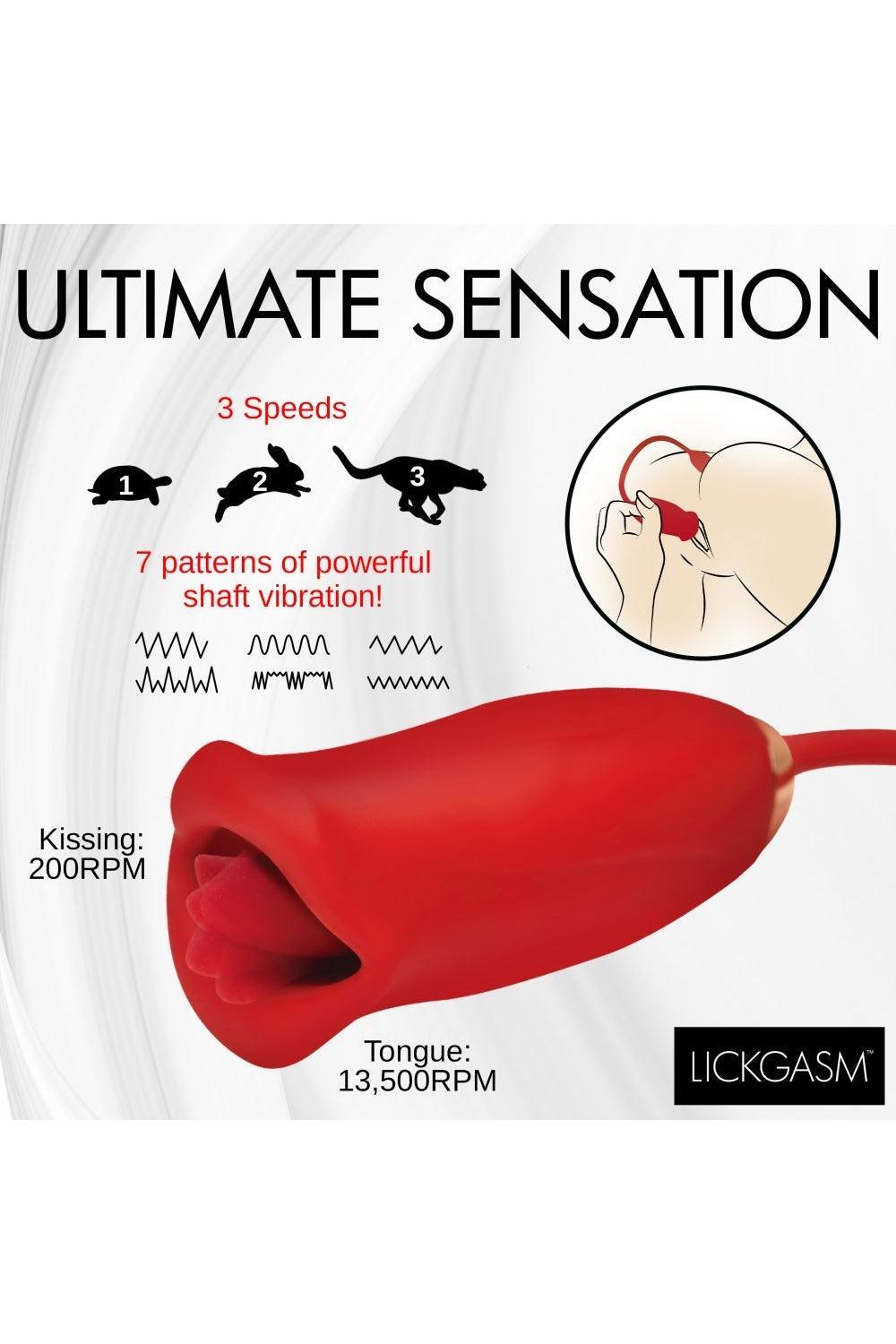 Magic Kiss Clitoral Stimulator with Thrusting Vibrator - Sex On the Go