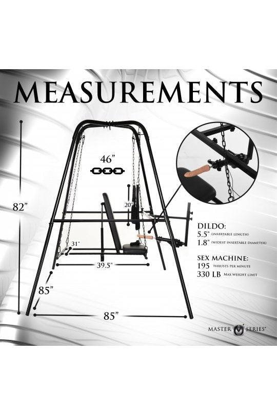 Throne Deluxe Adjustable Sling with Sex Machine - Sex On the Go