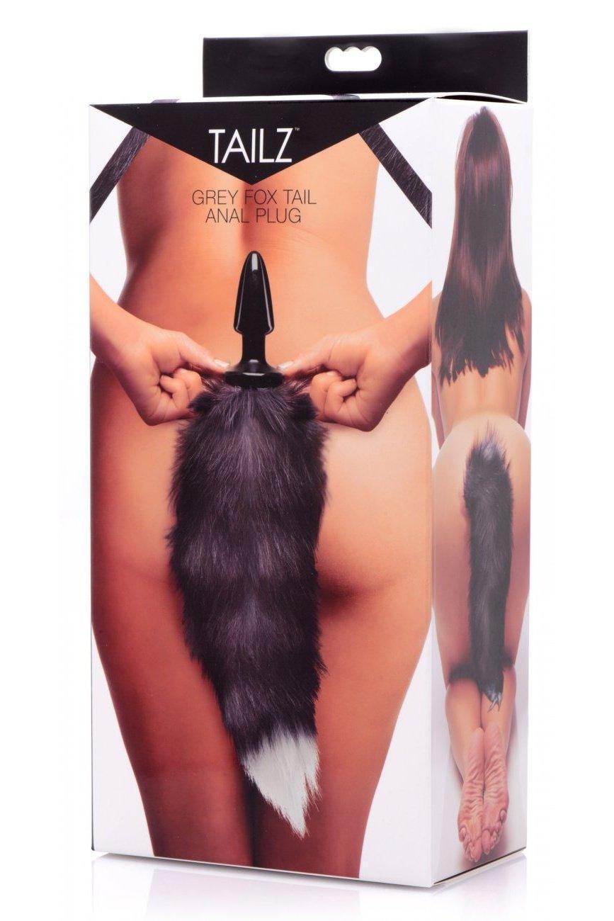 Grey Fox Tail Anal Plug - Sex On the Go