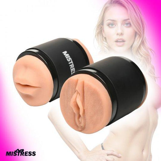 Double Shot Mouth and Pussy Stroker - Medium - Sex On the Go