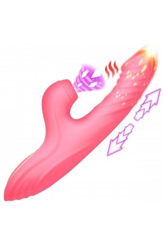 Candy-Thrust Silicone Thrusting and Sucking Rabbit Vibrator - Sex On the Go