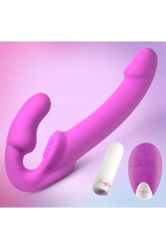 Candy Crush - Purple Vibrating Strapless Strap-On w/ Remote - Sex On the Go