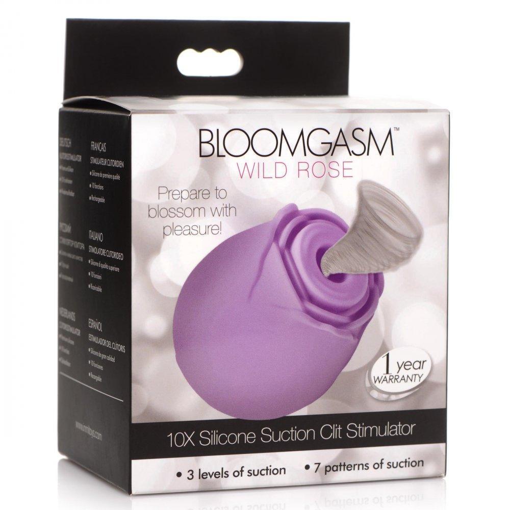 Bloomgasm Wild Rose 10X Suction Clit Stimulator - Purple or Pink - Sex On the Go