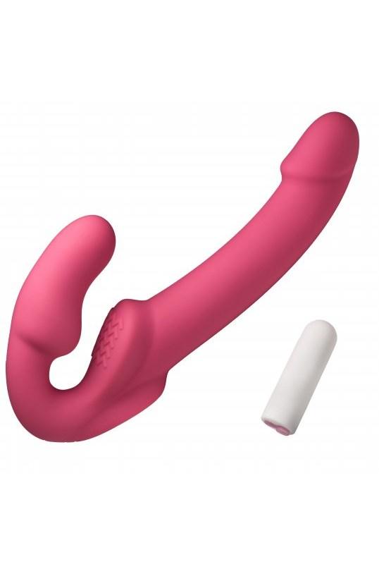 Candy Crush - Pink Vibrating Strapless Strap-On - Sex On the Go
