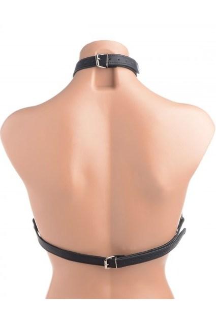 Leather Harness Bra - Sex On the Go