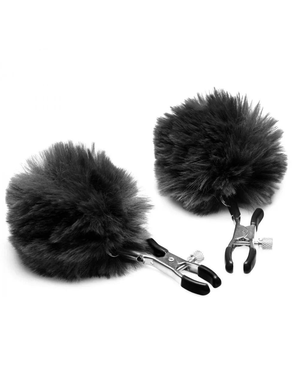 Pom Pom Nipple Clamps -Black