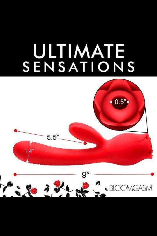 Blooming Bunny Sucking and Thrusting Silicone Rabbit Vibrator - Sex On the Go