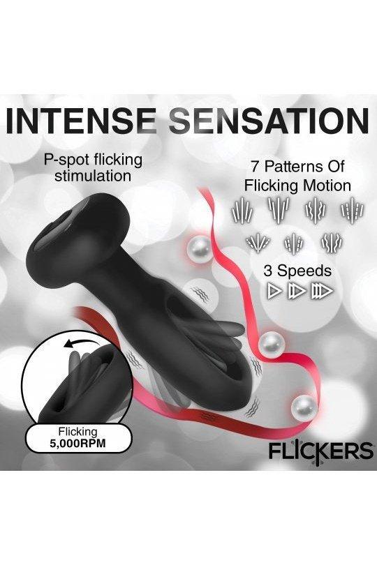 Bum Flick Vibrating and Flicking Silicone Butt Plug with Remote - Sex On the Go