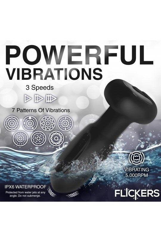 Bum Flick Vibrating and Flicking Silicone Butt Plug with Remote - Sex On the Go