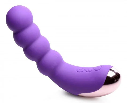 50X Silicone Beaded Vibrator - Purple