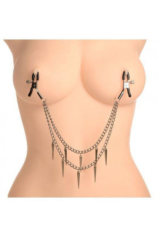 Daggers Double Chain Nipple Clamps - Sex On the Go