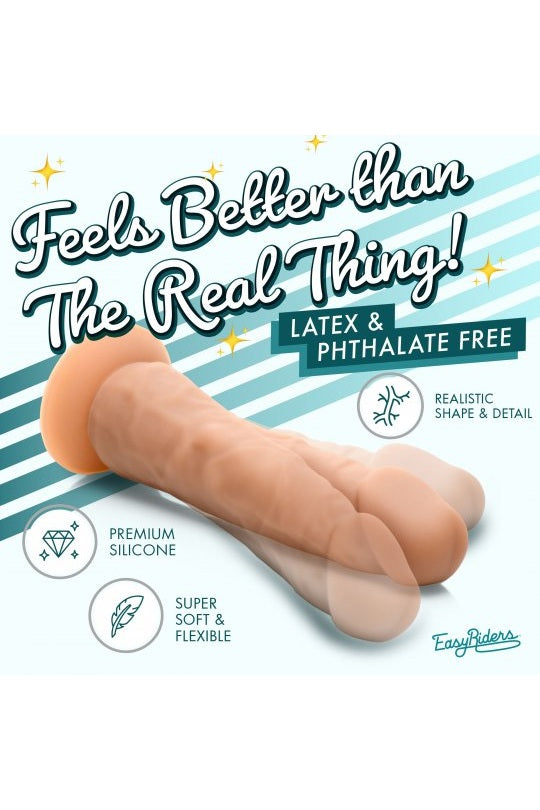 Easy Riders 7 Inch Silicone Dildo - Medium or Dark