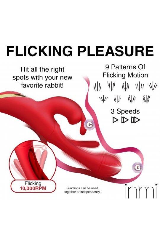 Flicking Silicone Rabbit Vibrator - Sex On the Go