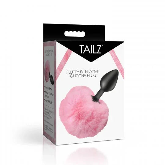 fluffy bunny tail silicone plug