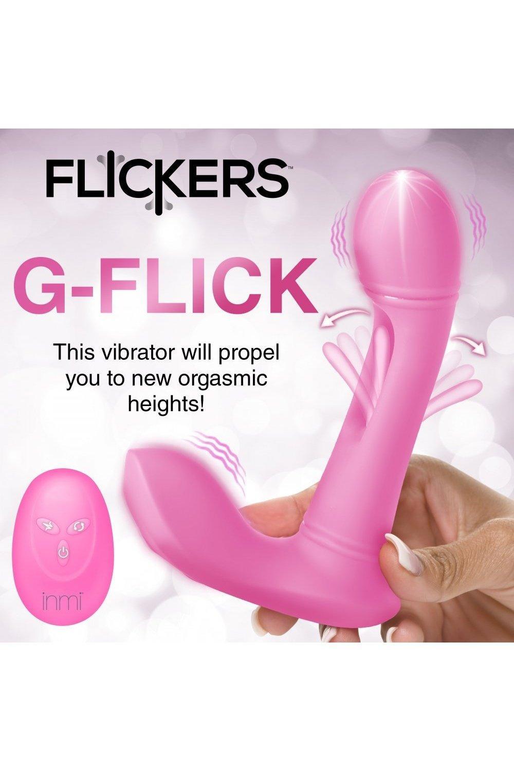 G-Flick G-Spot Flicking Silicone Vibrator with Remote - Sex On the Go