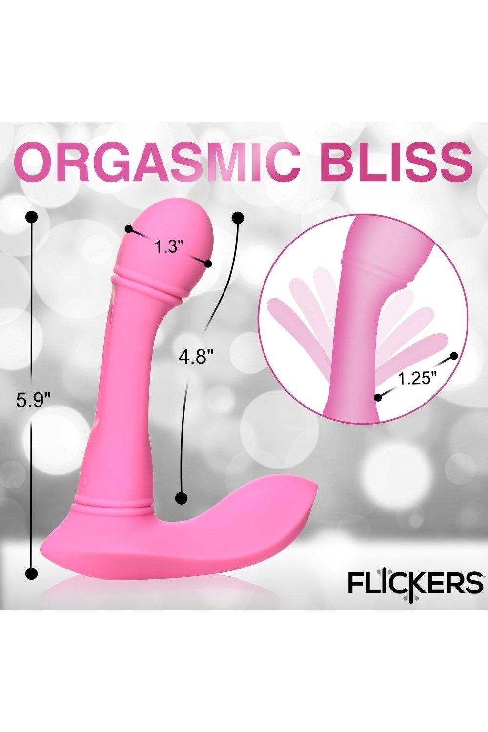 G-Flick G-Spot Flicking Silicone Vibrator with Remote - Sex On the Go