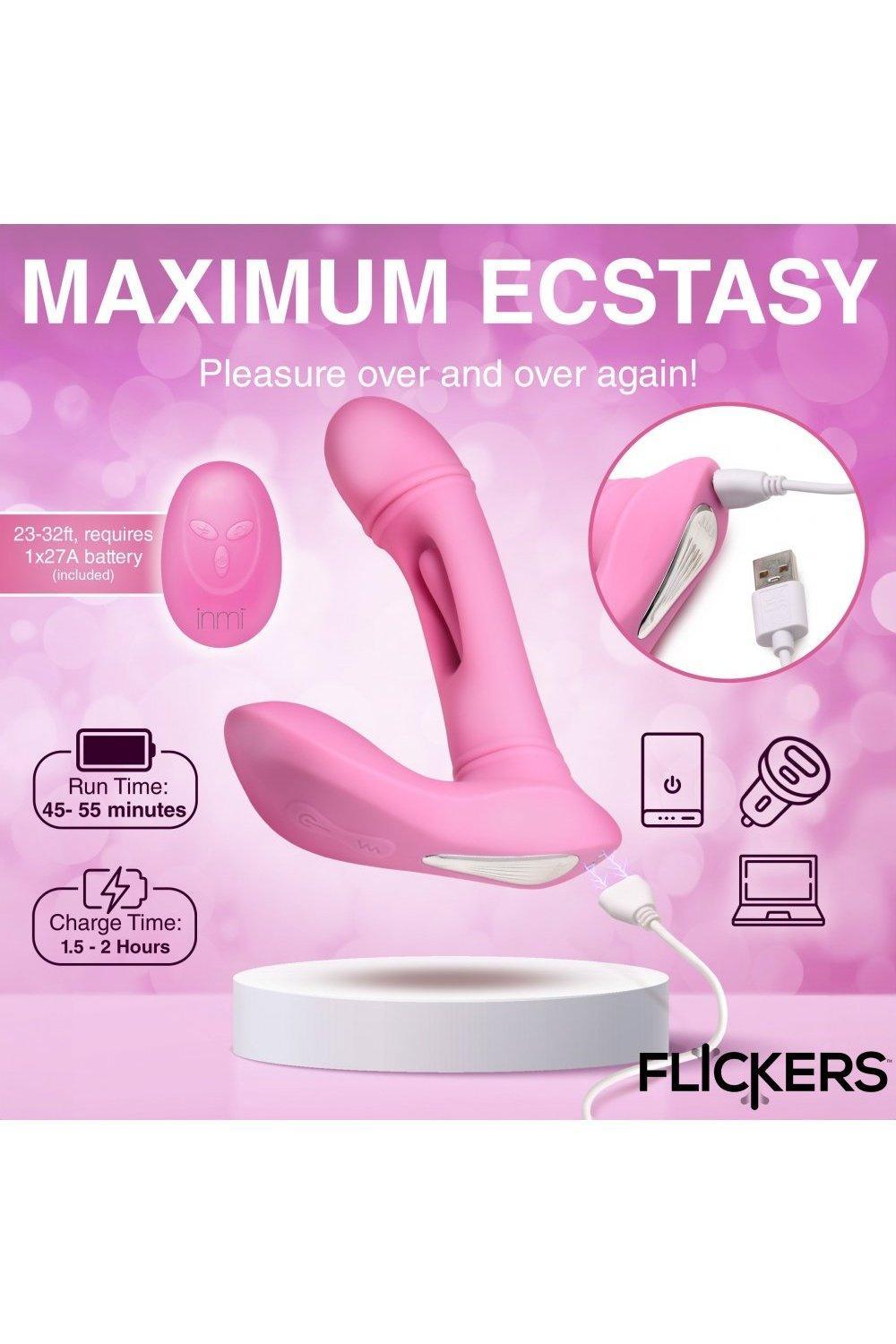 G-Flick G-Spot Flicking Silicone Vibrator with Remote - Sex On the Go