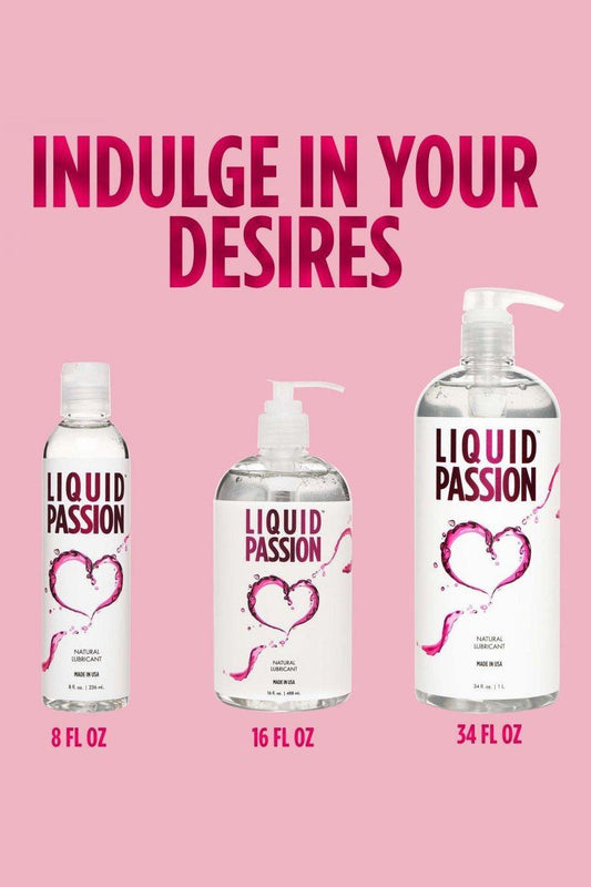 Liquid Passion Natural Lubricant - 8oz, 16oz, 34oz - Sex On the Go