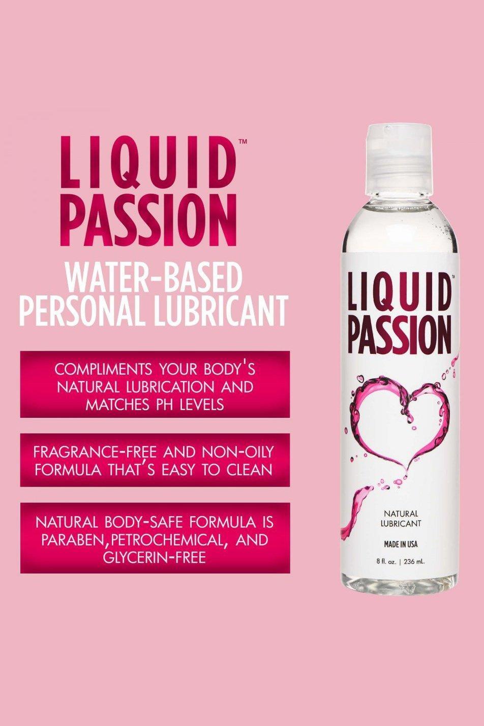 Liquid Passion Natural Lubricant - 8oz, 16oz, 34oz - Sex On the Go