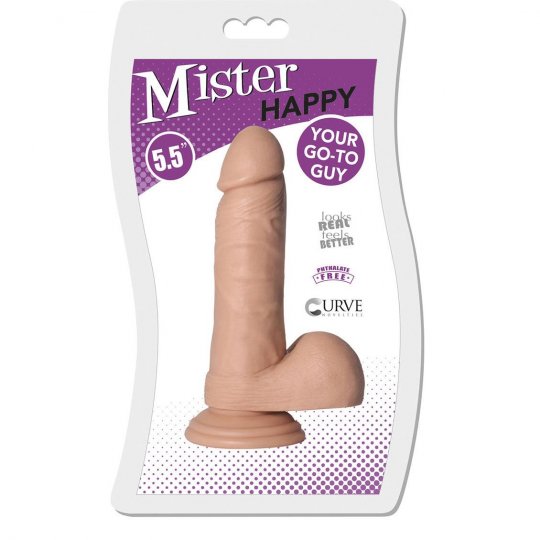 Mister Happy 5.5 Inch Dildo with Balls - Light