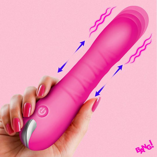 New Thrusting Silicone Dildo - Pink or Purple