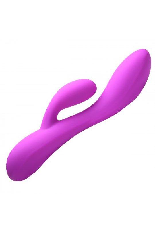 10X Flexible Silicone Rabbit Vibrator - Purple or Pink - Sex On the Go