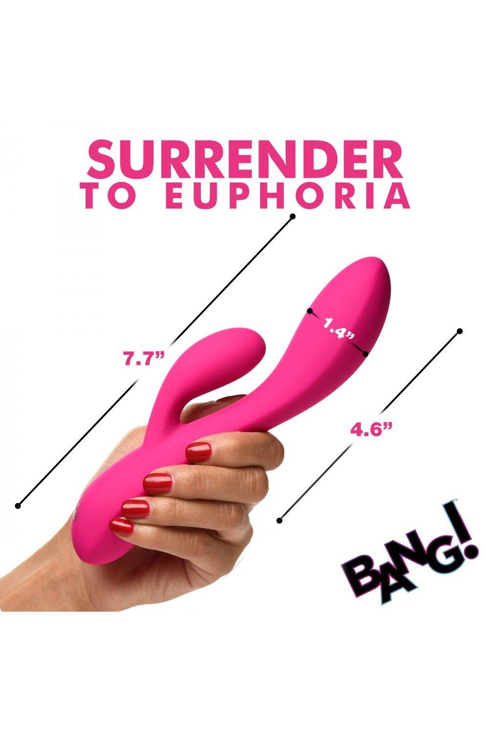 10X Flexible Silicone Rabbit Vibrator - Purple or Pink - Sex On the Go