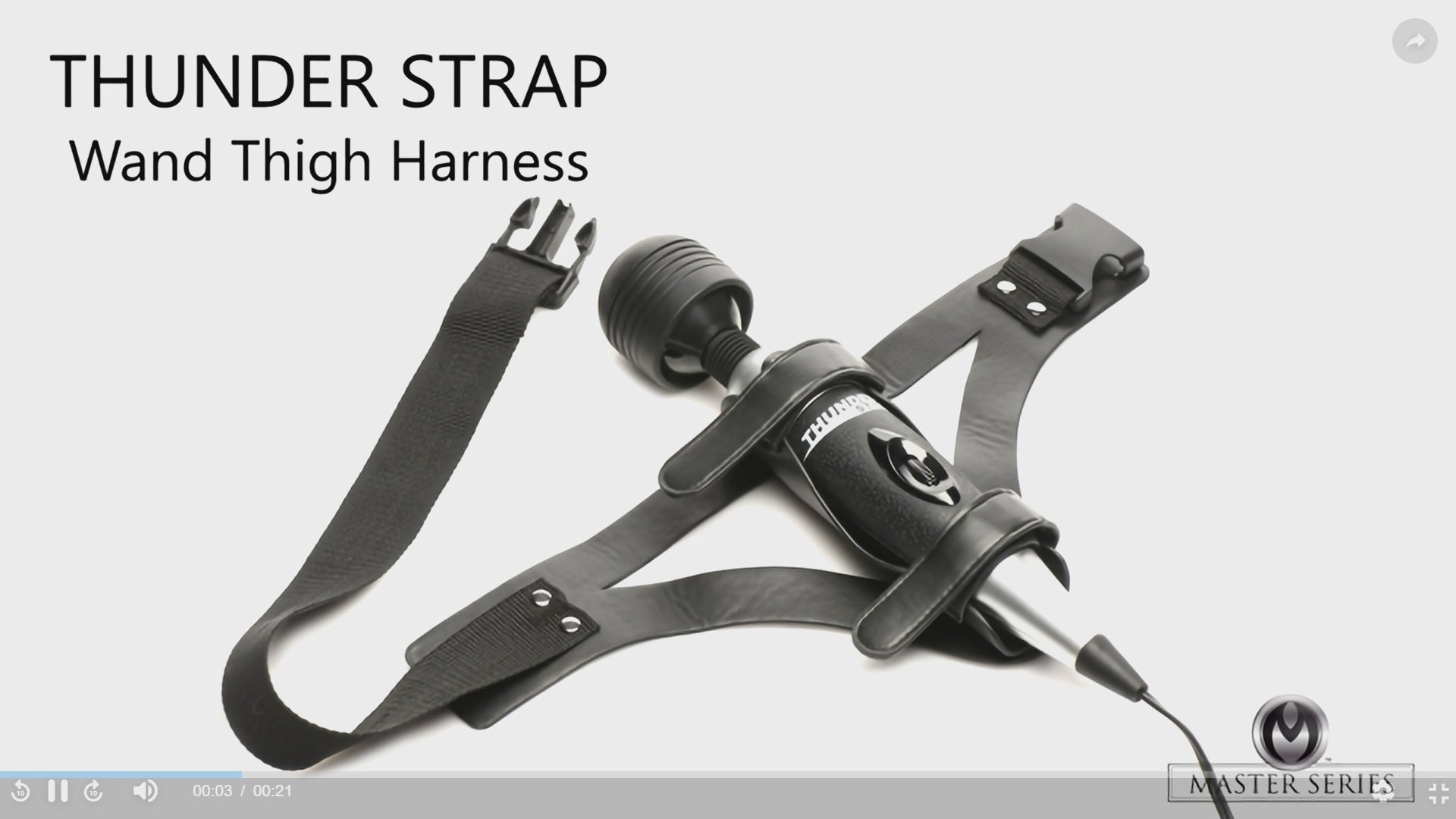 black harness for wand and handless pleasure