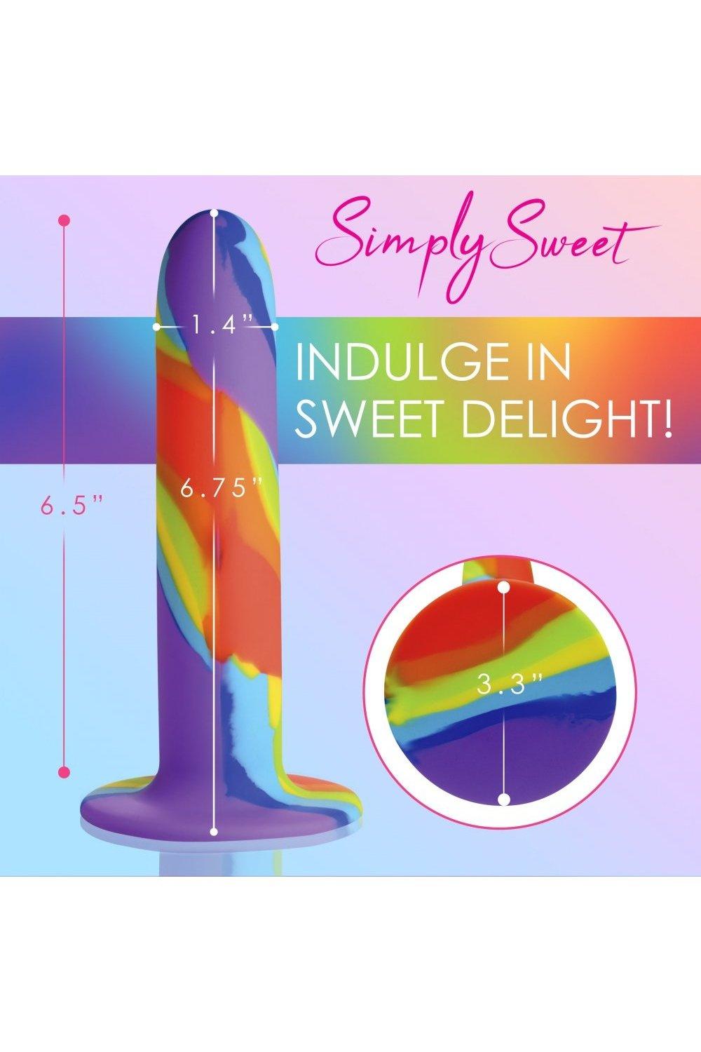 Rainbow Silicone Dildo - Sex On the Go