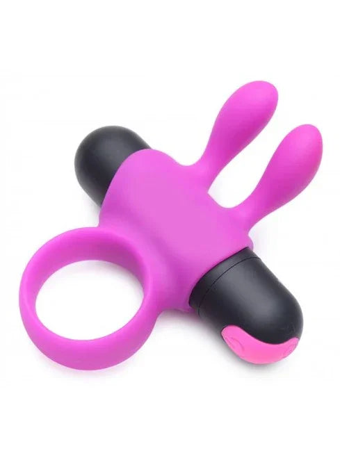 Pink and black object on a white background