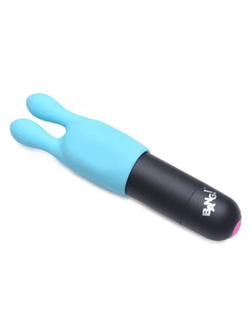 Blue and black device with 'BANG!' branding on a white background