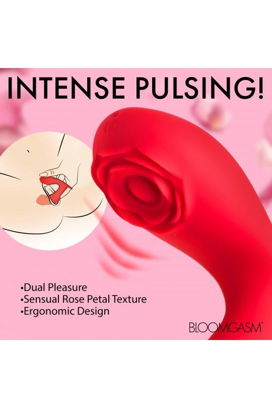 Rose Touch Pulsing Silicone Finger Vibrator