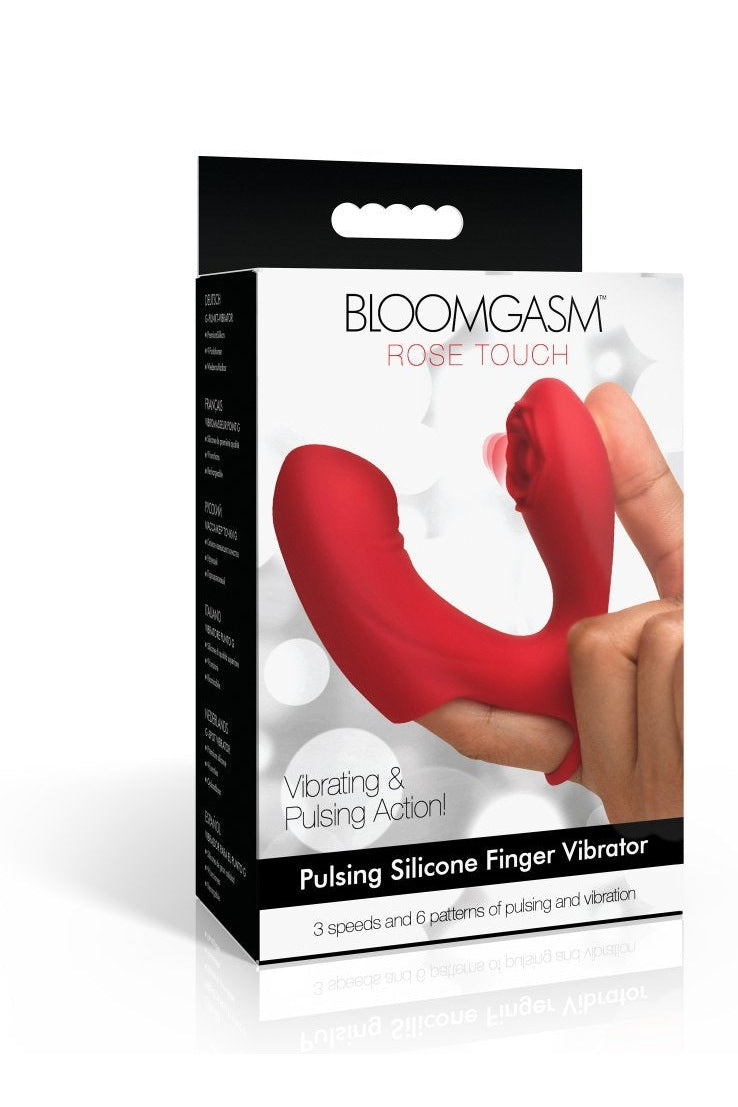 Rose Touch Pulsing Silicone Finger Vibrator