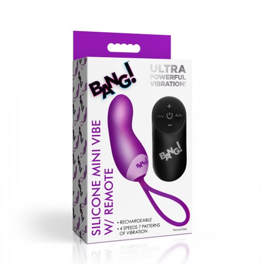 Silicone Mini Vibe w/ Remote - Purple or Pink