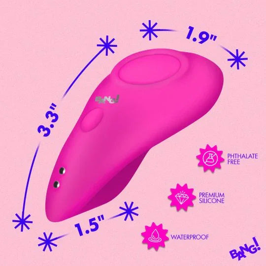Pink electronic device with measurements and features on a pink background