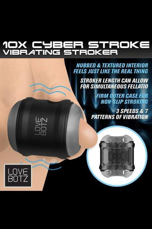 10X Cyber Stroke Vibrating Masturbator - Sex On the Go