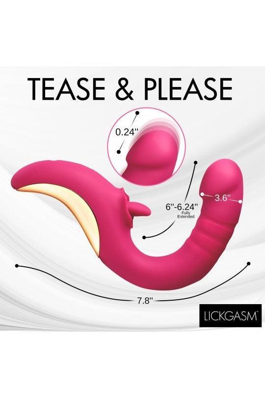 Tease and Please Thrusting and Licking Vibrator - Sex On the Go