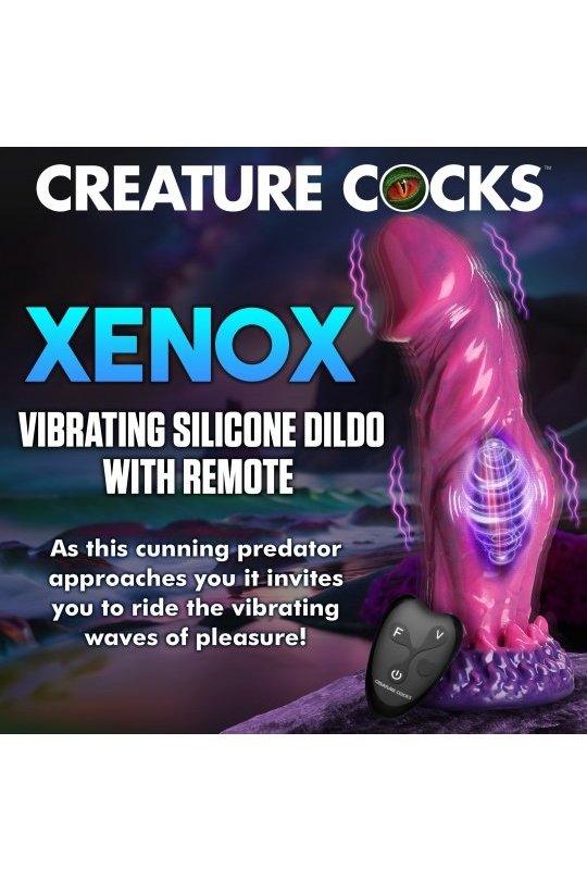 Xenox Vibrating Silicone Dildo with Remote - Sex On the Go
