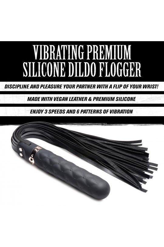 9X Vibrating Silicone Dildo Flogger - Sex On the Go