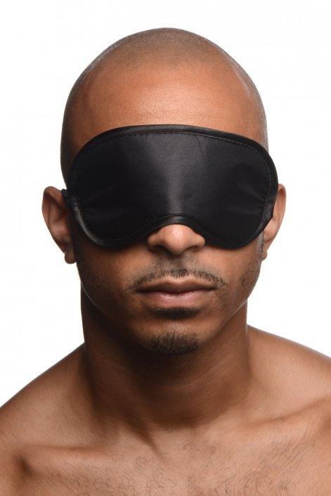 Black Satin Blindfold Mask - Sex On the Go