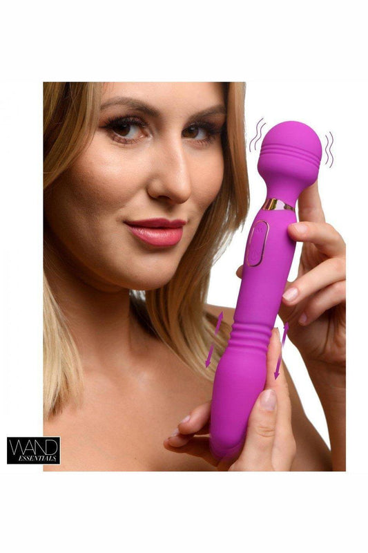 Ultra Thrust-Her Deluxe Thrusting and Vibrating Silicone Wand - Sex On the Go