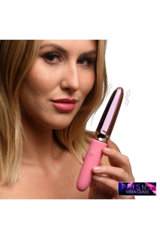 10X Rosé Dual Ended Smooth Silicone and Glass Vibrator - Sex On the Go