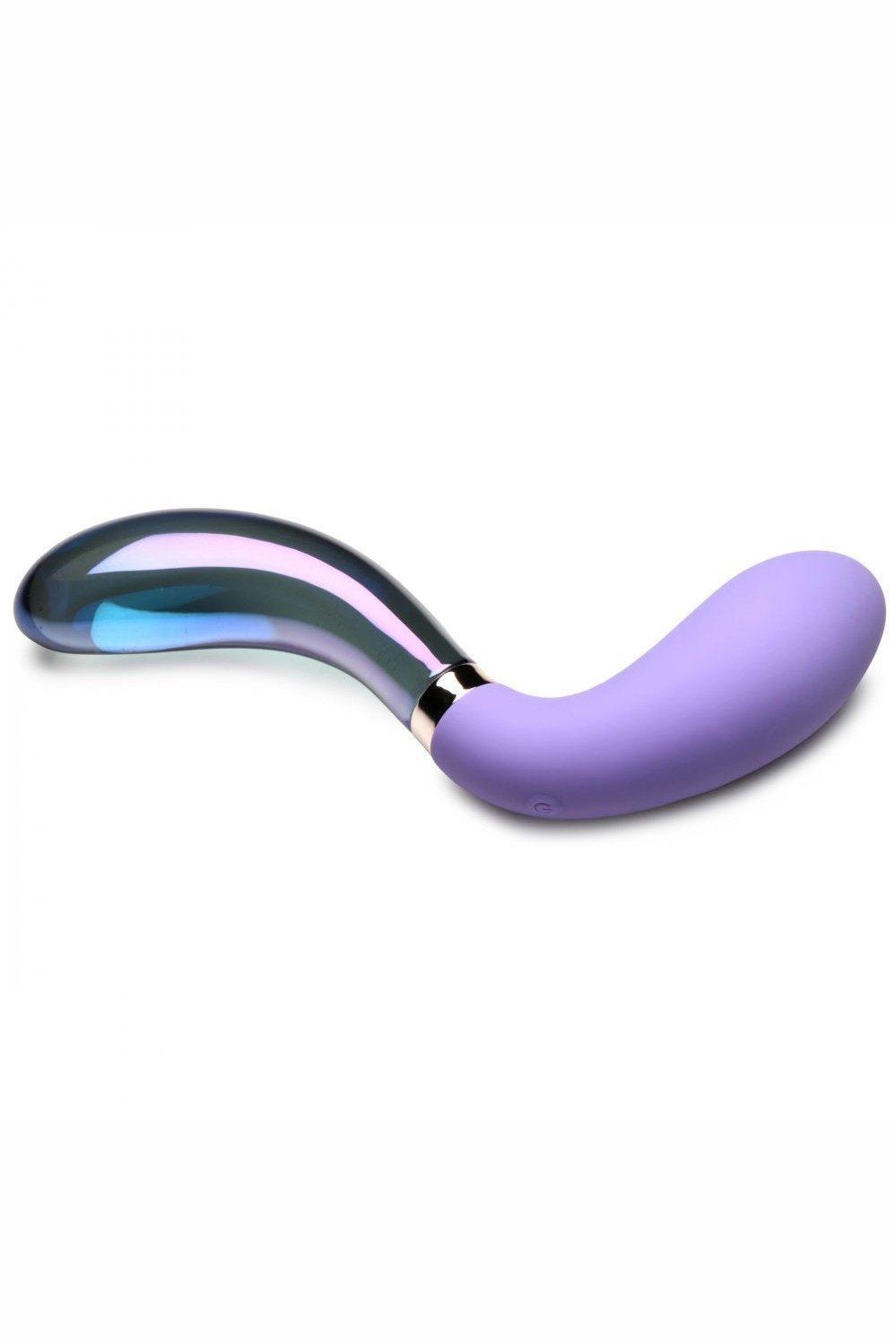 10X Pari Dual Ended Wavy Silicone and Glass Vibrator - Sex On the Go