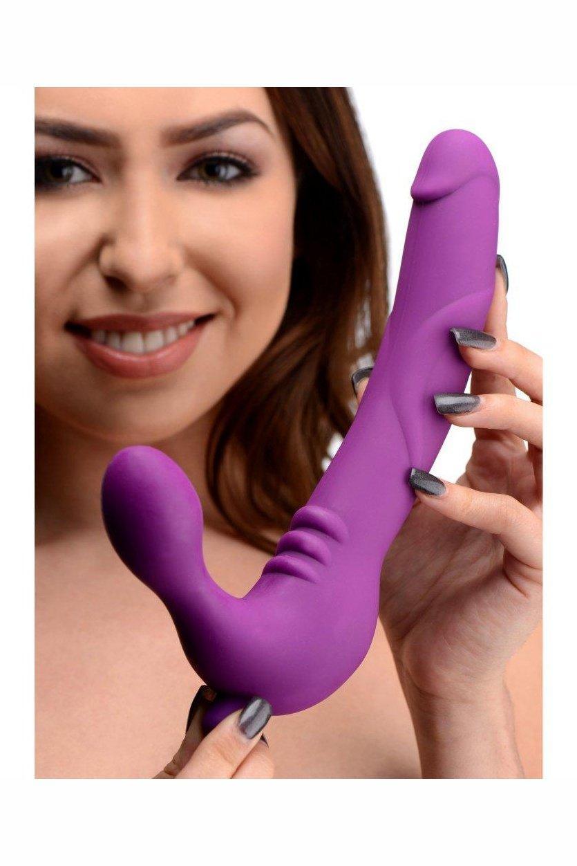 Royal Revolver Vibrating Strapless Silicone Strap On Dildo - Sex On the Go