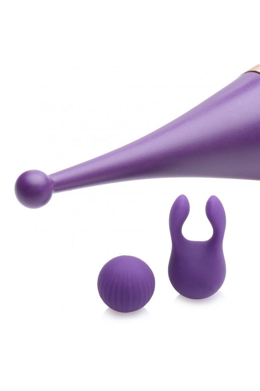 Pulsing G-spot Pinpoint Silicone Vibrator with Attachments - Sex On the Go