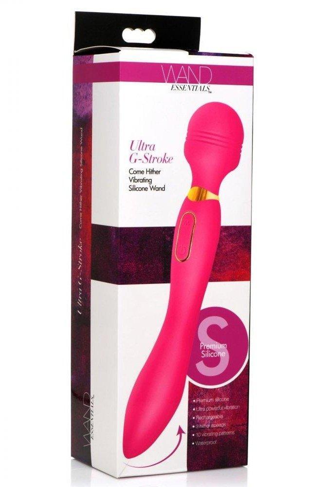 Ultra G-Stroke Come Hither Vibrating Silicone Wand - Sex On the Go