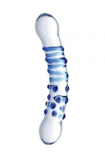 Blu Dual Ended Glass Dildo - Sex On the Go