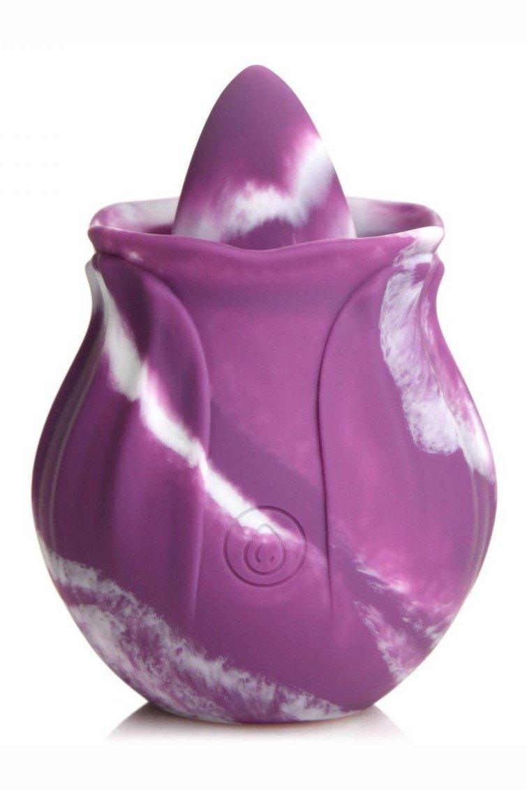 10X Purple Twirl Silicone Licking Rose - Sex On the Go