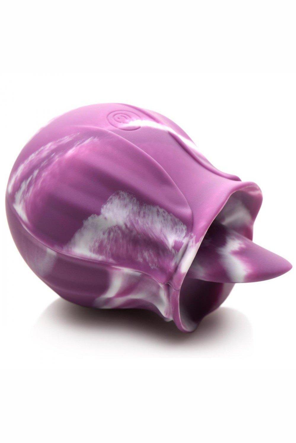 10X Purple Twirl Silicone Licking Rose - Sex On the Go
