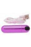 10X Rechargeable Vibrating Metallic Bullet - Purple - Sex On the Go